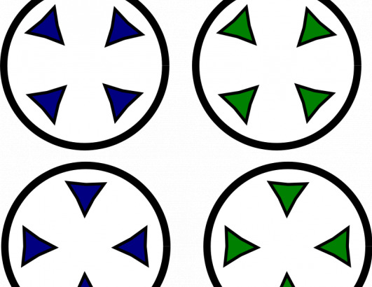 绿色 蓝色 聚焦 光点 矢量 图像 夹 剪贴画 焦点 三角形 颜色 艺术 游戏 圆形 svg 圆 指向 向内 点 其他矢量图