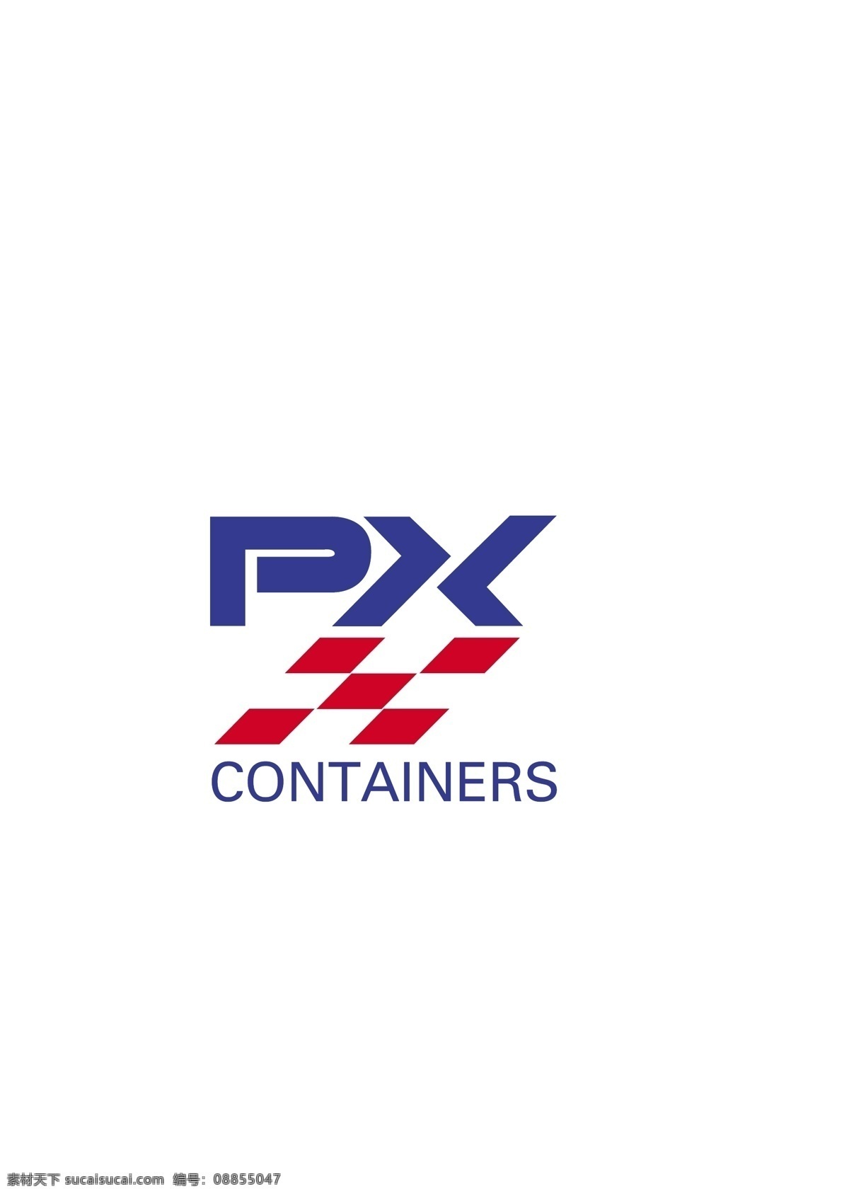 pxcontainers logo 设计欣赏 重工业 标志 标志设计 欣赏 矢量下载 网页矢量 商业矢量 logo大全 红色