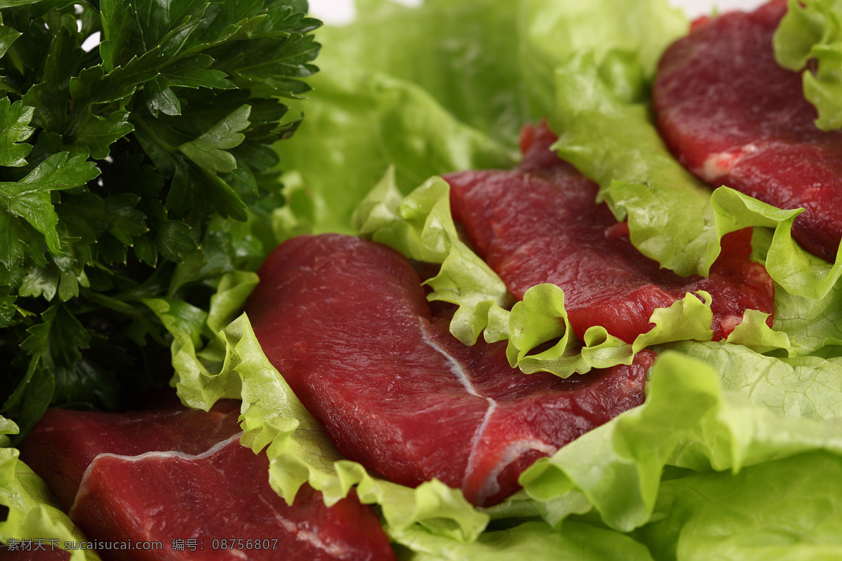 青菜 猪肉 瘦肉 精肉 蔬菜 食物原料 食材原料 餐饮美食 美食摄影