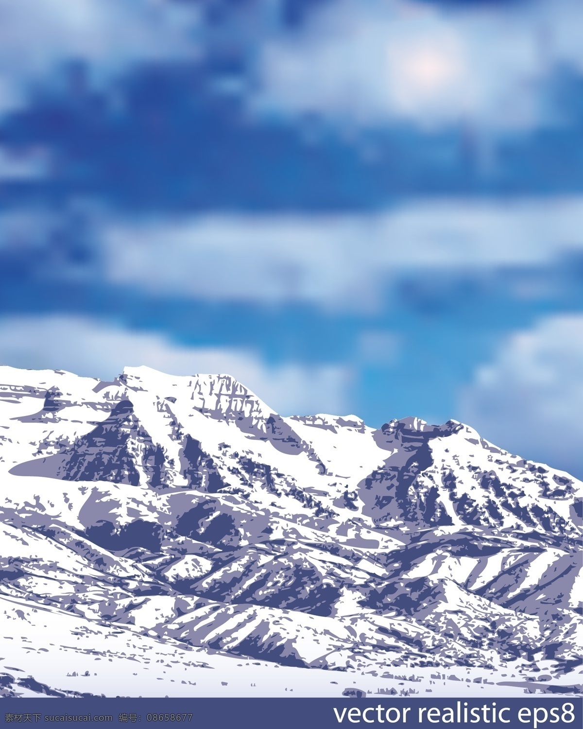 矢量 雪山 背景 天空 云层 自然风光 风景 旅游 底纹 矢量素材 空间环境 白色