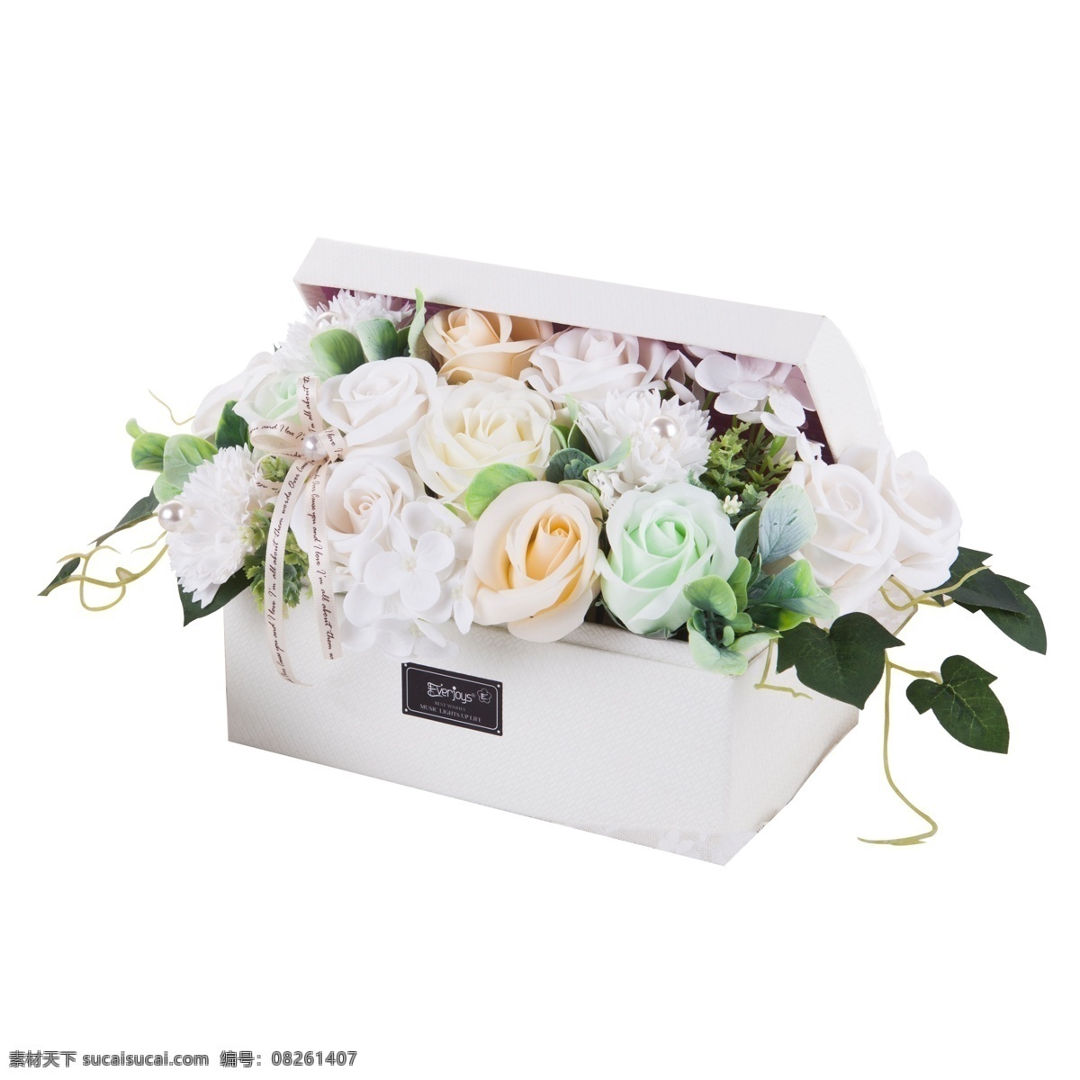 节日 礼物 白色 花盒 花 白色花朵 花朵 花卉 礼品 礼物花 礼品白色花 节日礼物