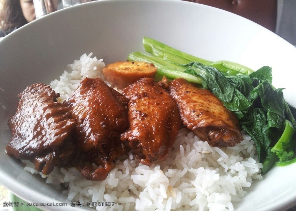新奥义良饭 鸡翅饭 鸡翅 鸡亦 白饭 米饭 传统美食 餐饮美食