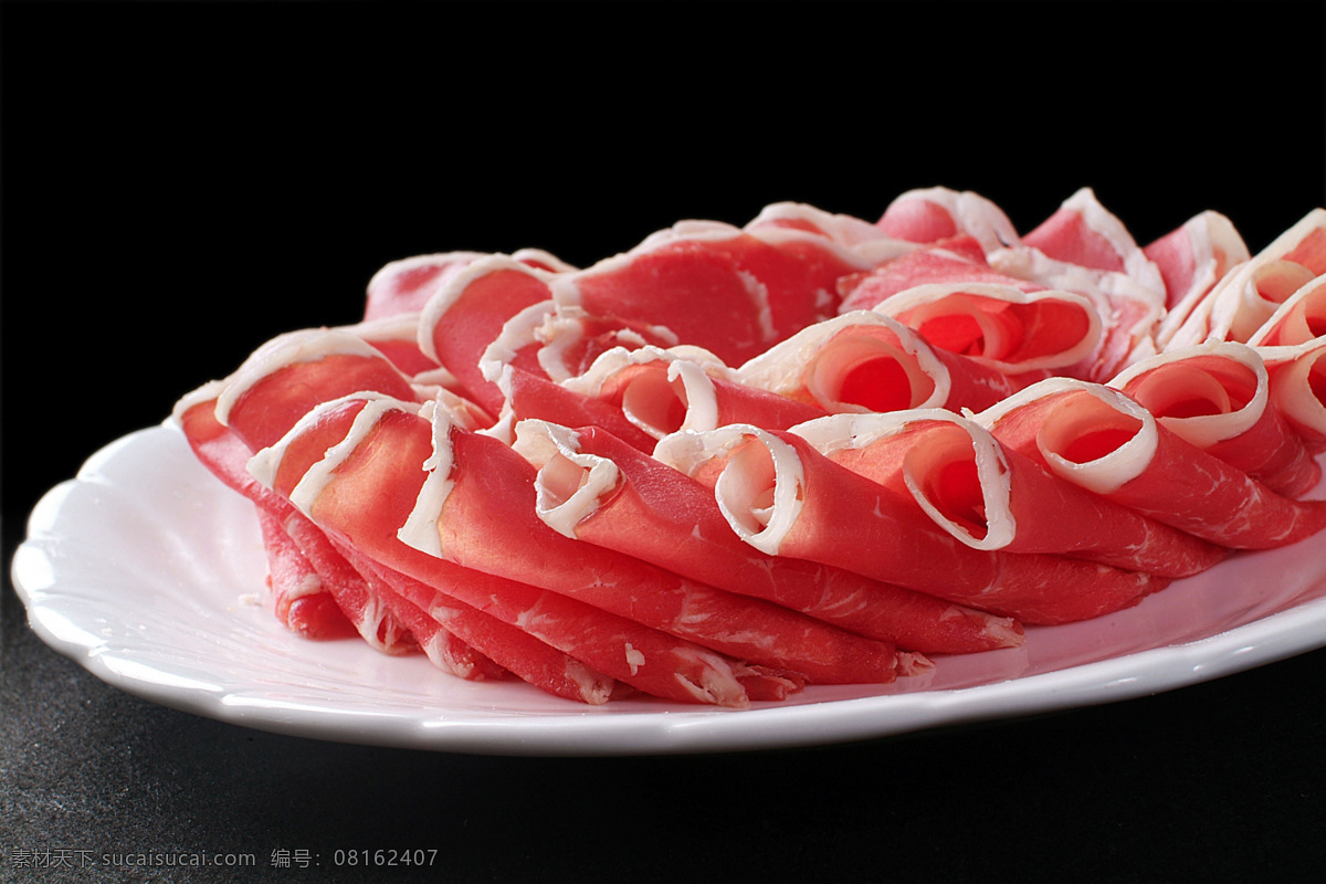 高清 肥牛 羊肉 卷 火锅 原料 食 材 羊肉卷 食材 餐饮美食 食物原料