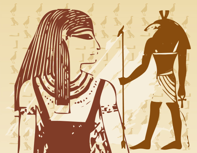 卡通 埃及 女性 图案 卡通埃及女性 埃及传统图案 埃及壁画 古埃及文化 传统图案 文化艺术