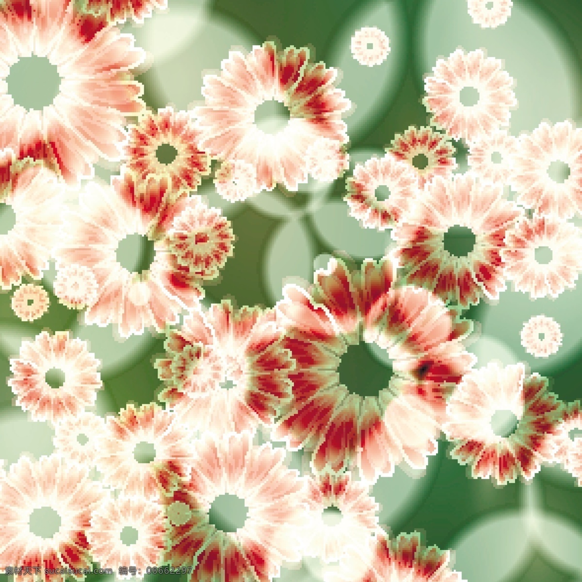 梦幻花卉 梦幻花瓣 手绘花瓣 彩色花卉 彩色花朵 抽象花卉 手绘 卡通 花卉 花纹 背景 底纹 矢量 底纹背景 底纹边框 花草背景 花草 生物世界