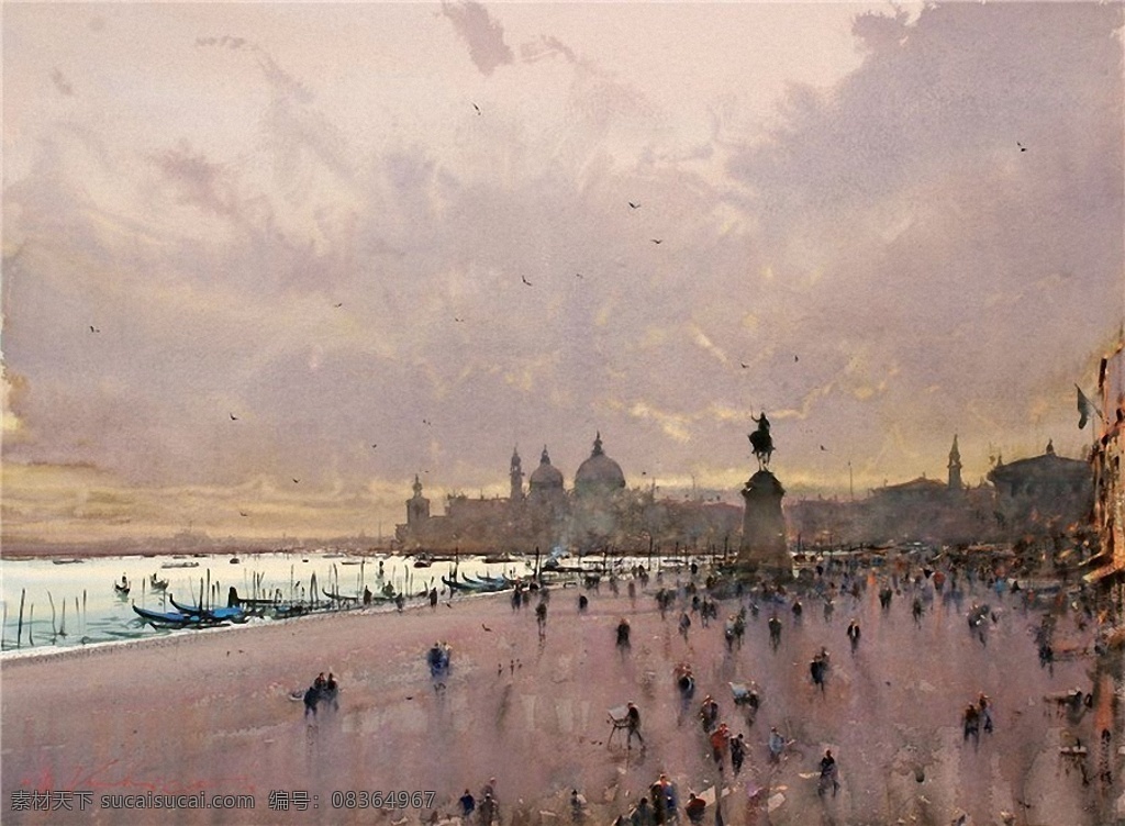 水彩 约瑟夫 joseph zbukvic 澳大利亚 水彩画 画家 街道 风景 绘画书法 文化艺术