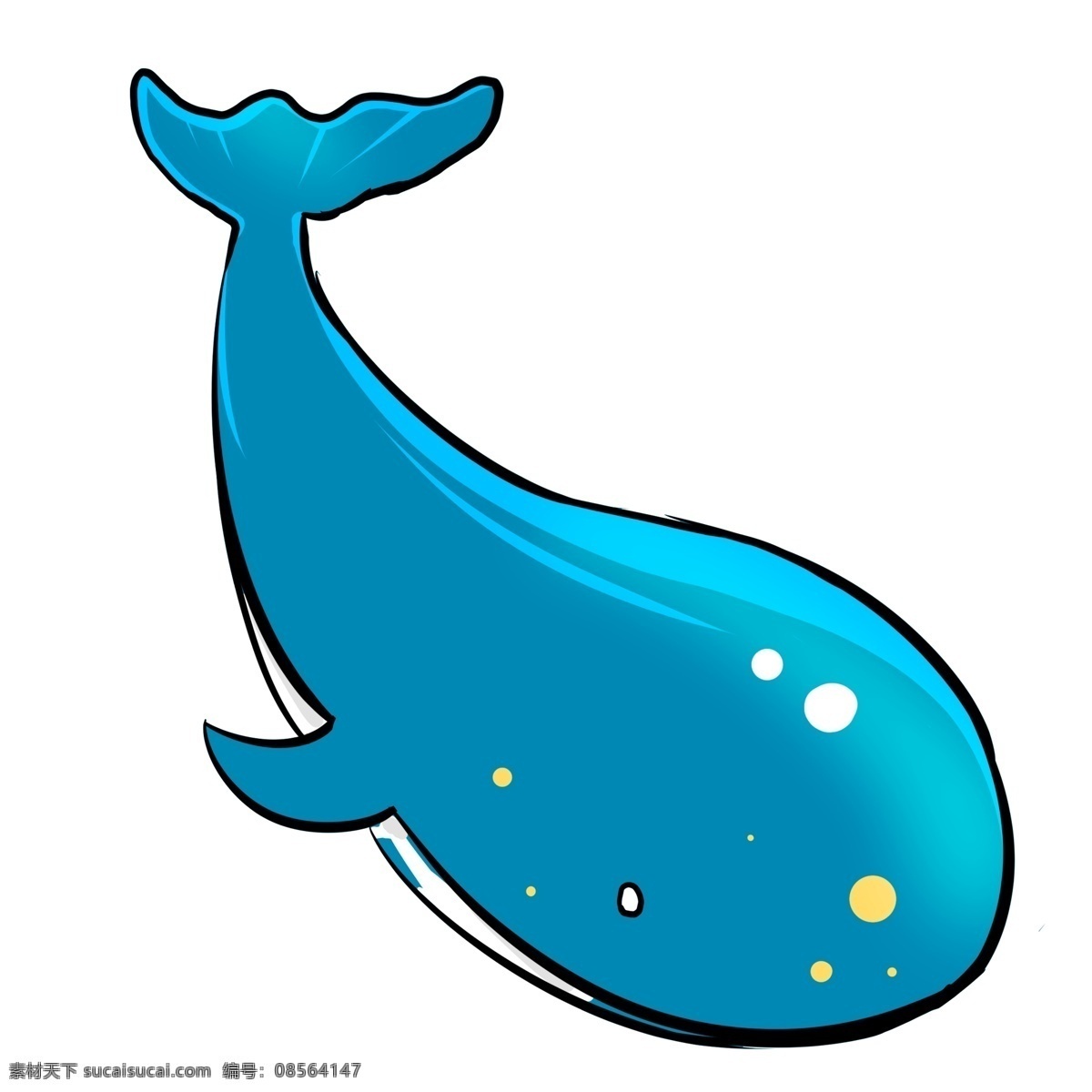 卡通 可爱 鲸鱼 动物 蓝色 插画 创意 q版 萌宠 宠物