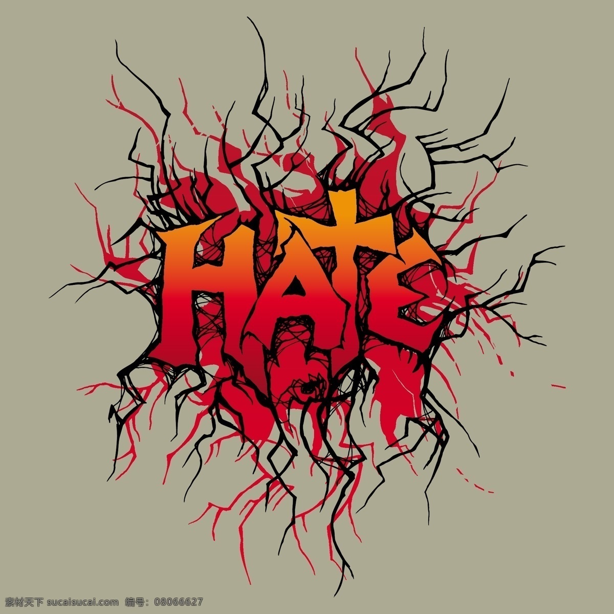 hate 主题 矢量 灰色