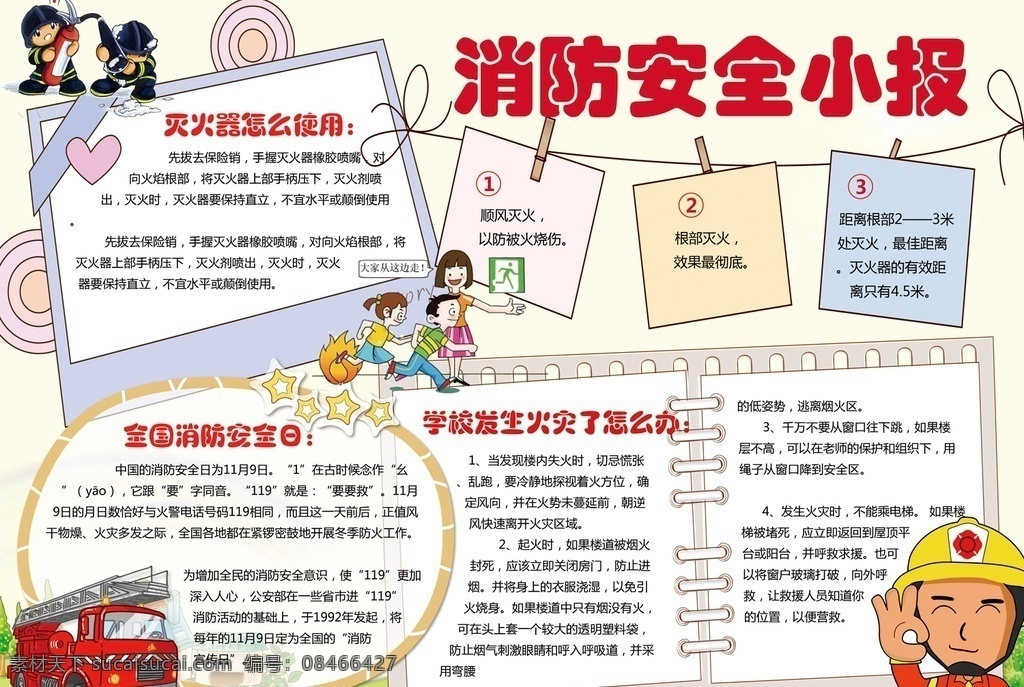消防小报 消防手抄报 手抄报 消防知识 小学生手抄报 手抄报模板 手抄报素材 消防 消防工具 消防类素材 doc