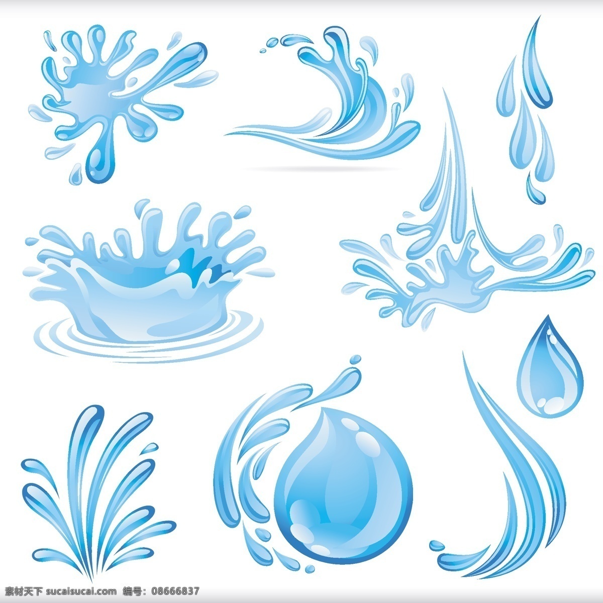 水花 水珠 透明 晶莹 water 背景底纹 蓝色水花 水滴 矢量 底纹边框