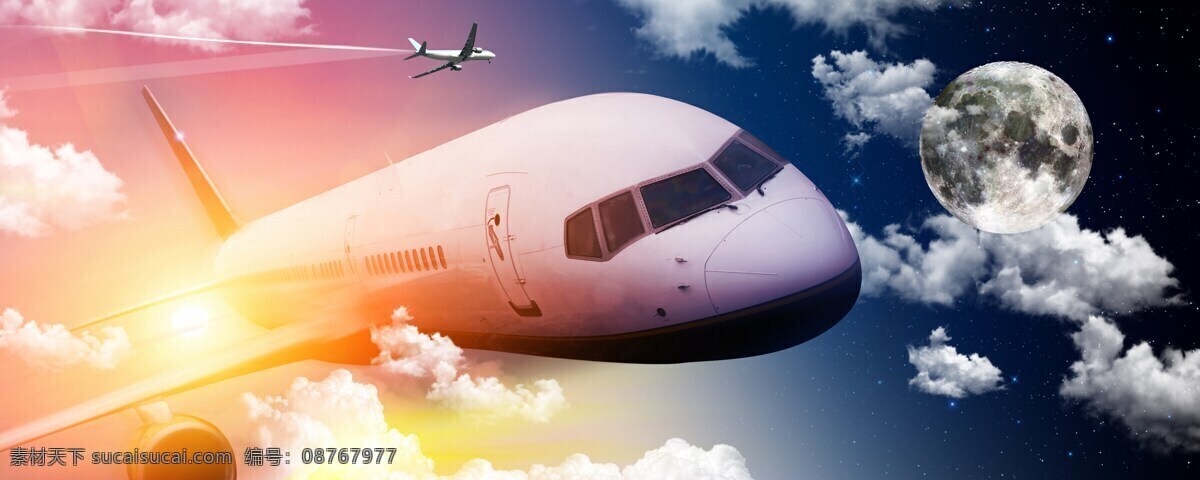 飞翔 飞机 蓝天 白云 天空 交通工具 飞机图片 现代科技