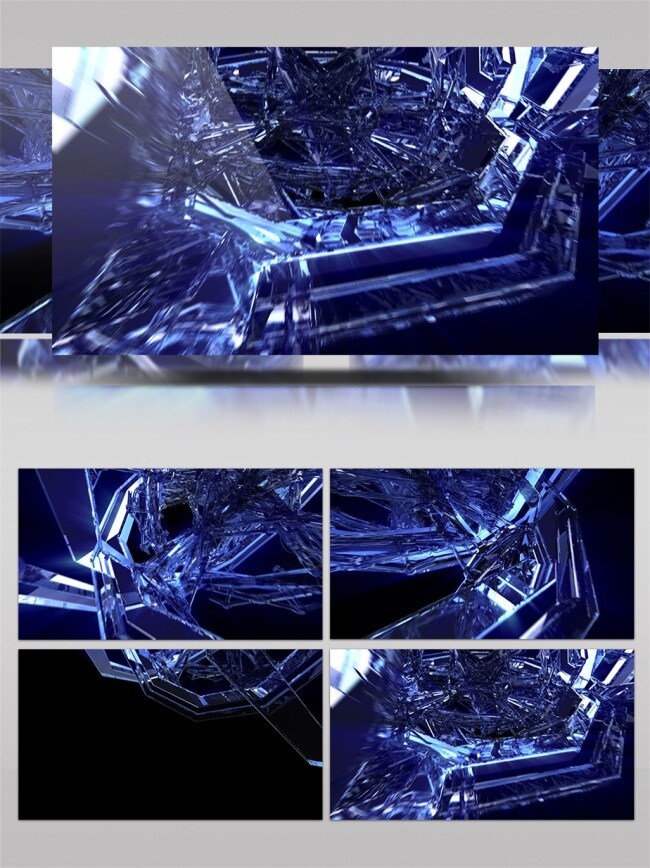 蓝色 科技 动态 视频 3d vj线条 透明 视频素材 动态视频素材