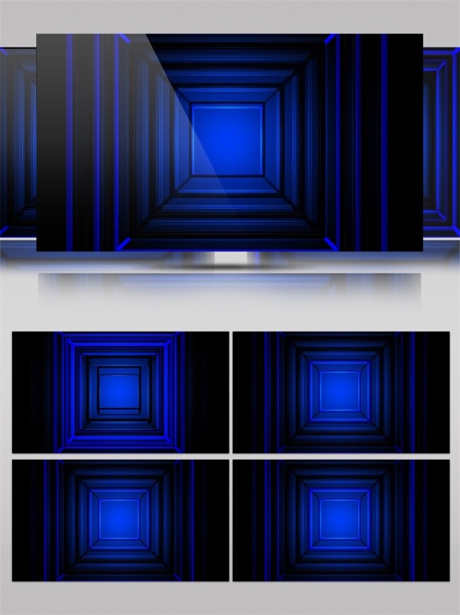 蓝色 梦幻 隧道 动态 视频 星际 光束 酒吧舞台 特效视频素材 3d视频素材