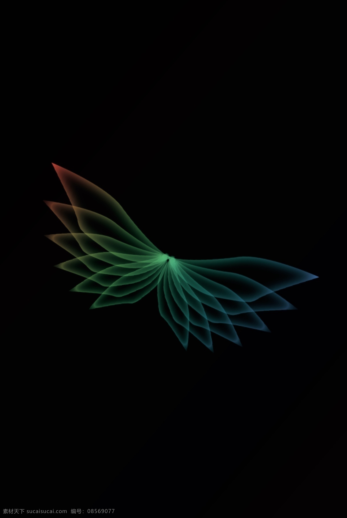 渐变翅膀 翅膀 渐变 炫彩 logo 标志图标 其他图标