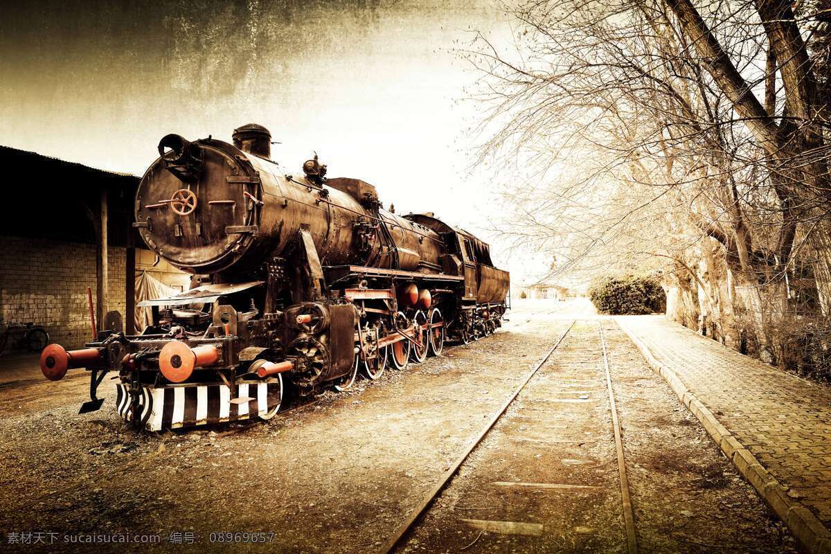 蒸汽火车 运输 铁路 火车 似乎 机车 老火车 阳光 夕阳 云 马车 旅行 晚霞 树木 老照片 现代科技 交通工具