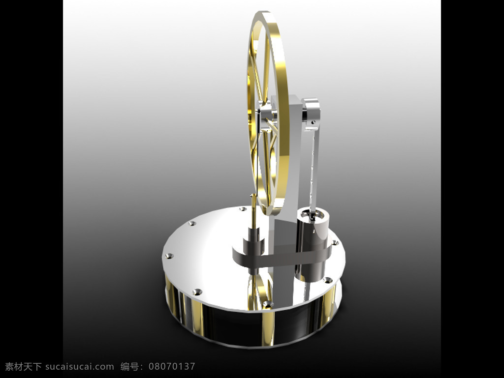 公司 斯特灵 引擎 发动机 空气 热水 玩具 蒸汽 3d模型素材 建筑模型