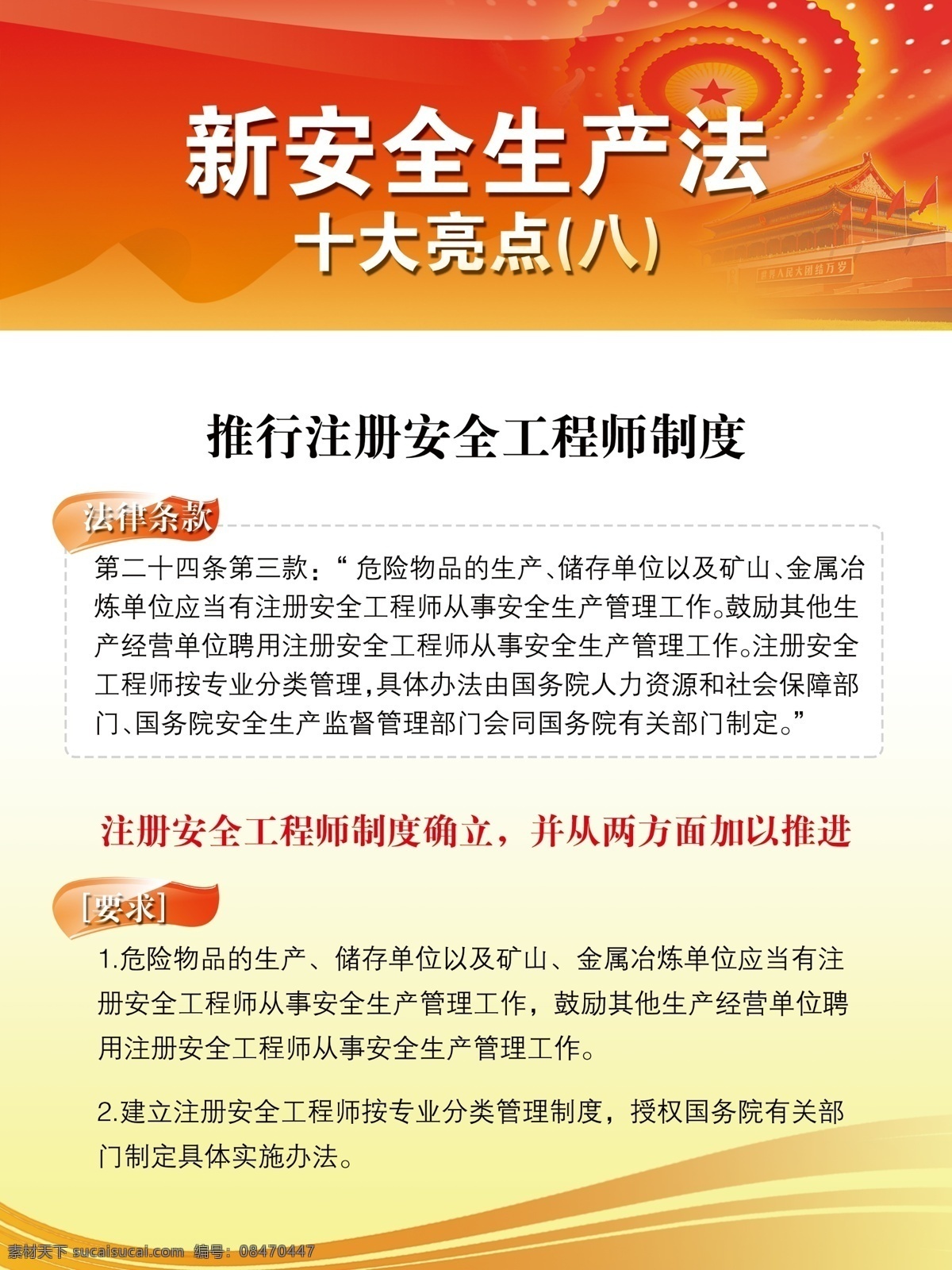 新安全生产法 十大亮点 海报 安全生产 企业挂画