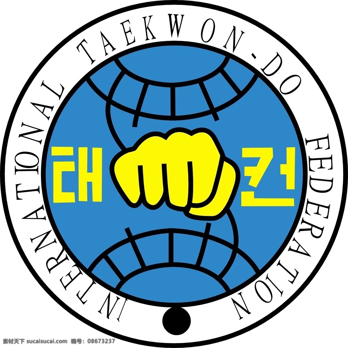 itf 国际 跆拳道 联盟 标志 wtf logo 特尔 道旗 空手道 拳 公共标识标志 标识标志图标 矢量