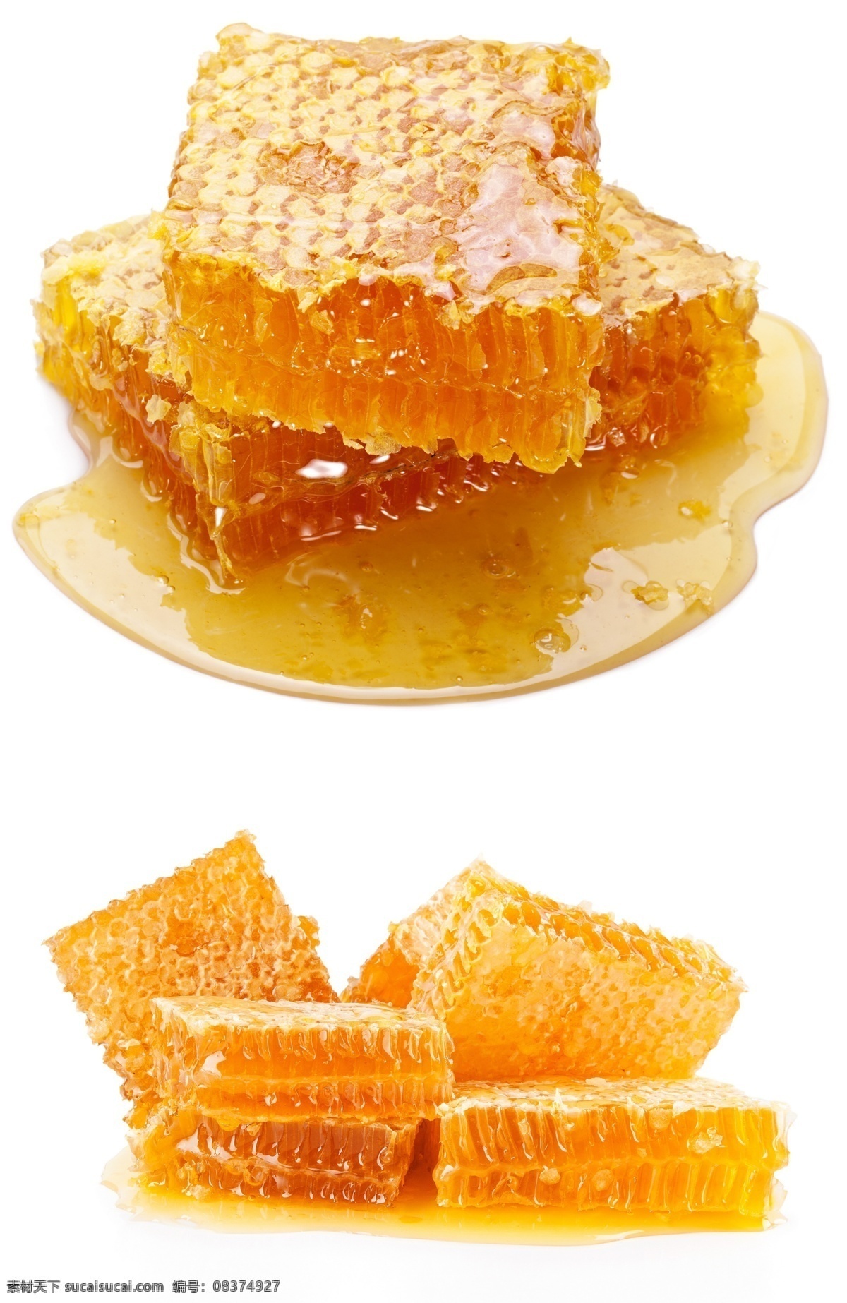 蜂巢蜜 金黄的蜂蜜 行色的蜂巢蜜 蜜