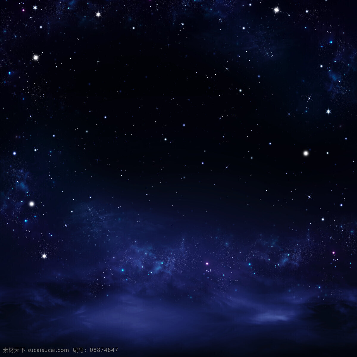 蓝色 璀璨 星空 背景 高清 宇宙 高清图片 黑色
