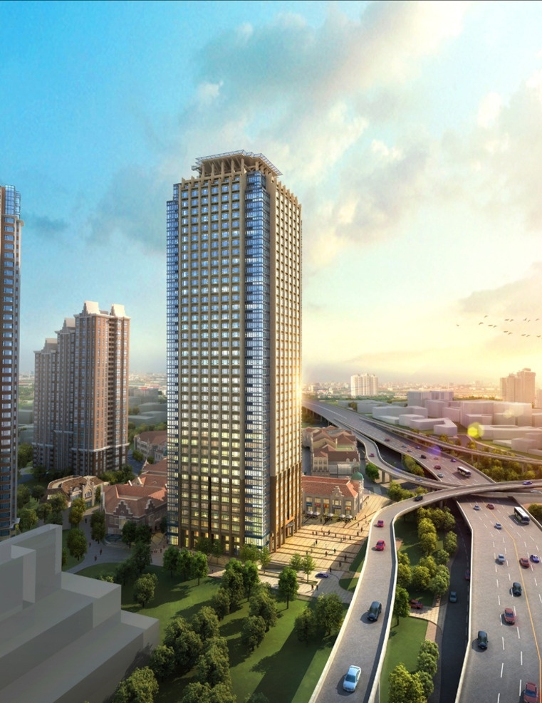 青岛小港湾 arcdeco 超高层 欧式 办公 建筑 青岛 停机坪 效果图 环境设计 建筑设计 pdf