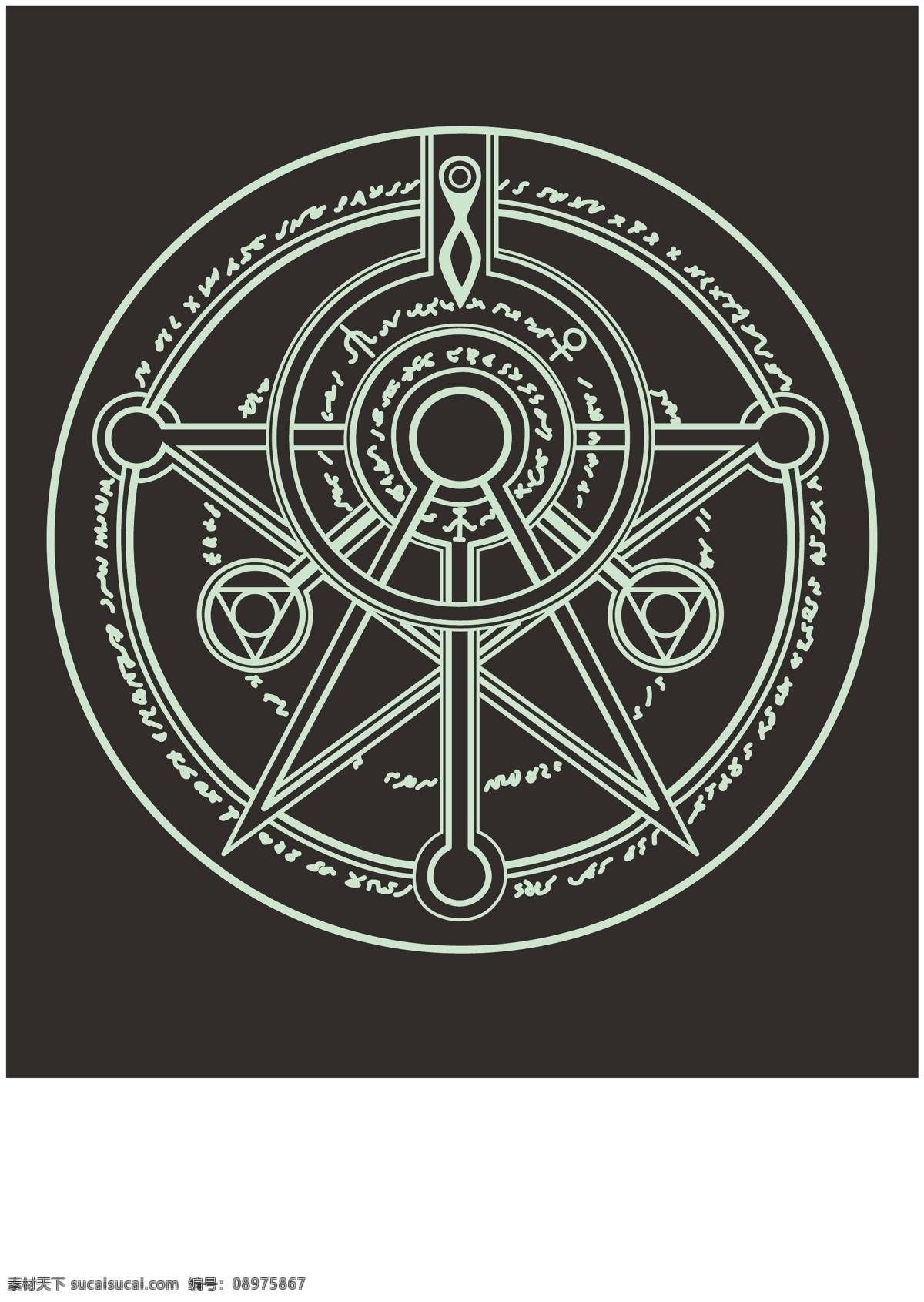 魔法阵圆形 圆形 魔法阵 法术 阵法 图形 插画 魔幻 插图