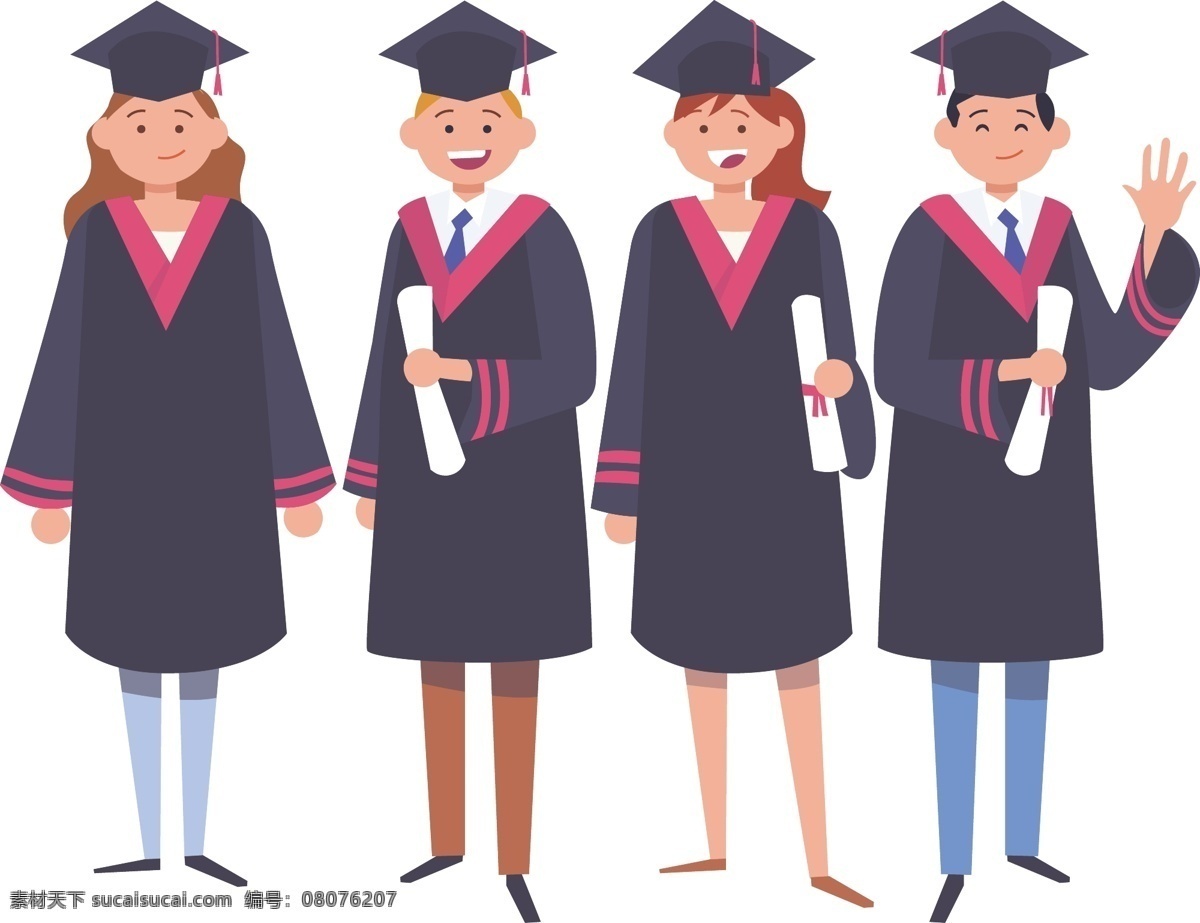 毕业 季 学生 集体 合照 毕业季 学生集体 毕业合照 毕业学生 学生合照 卡通设计