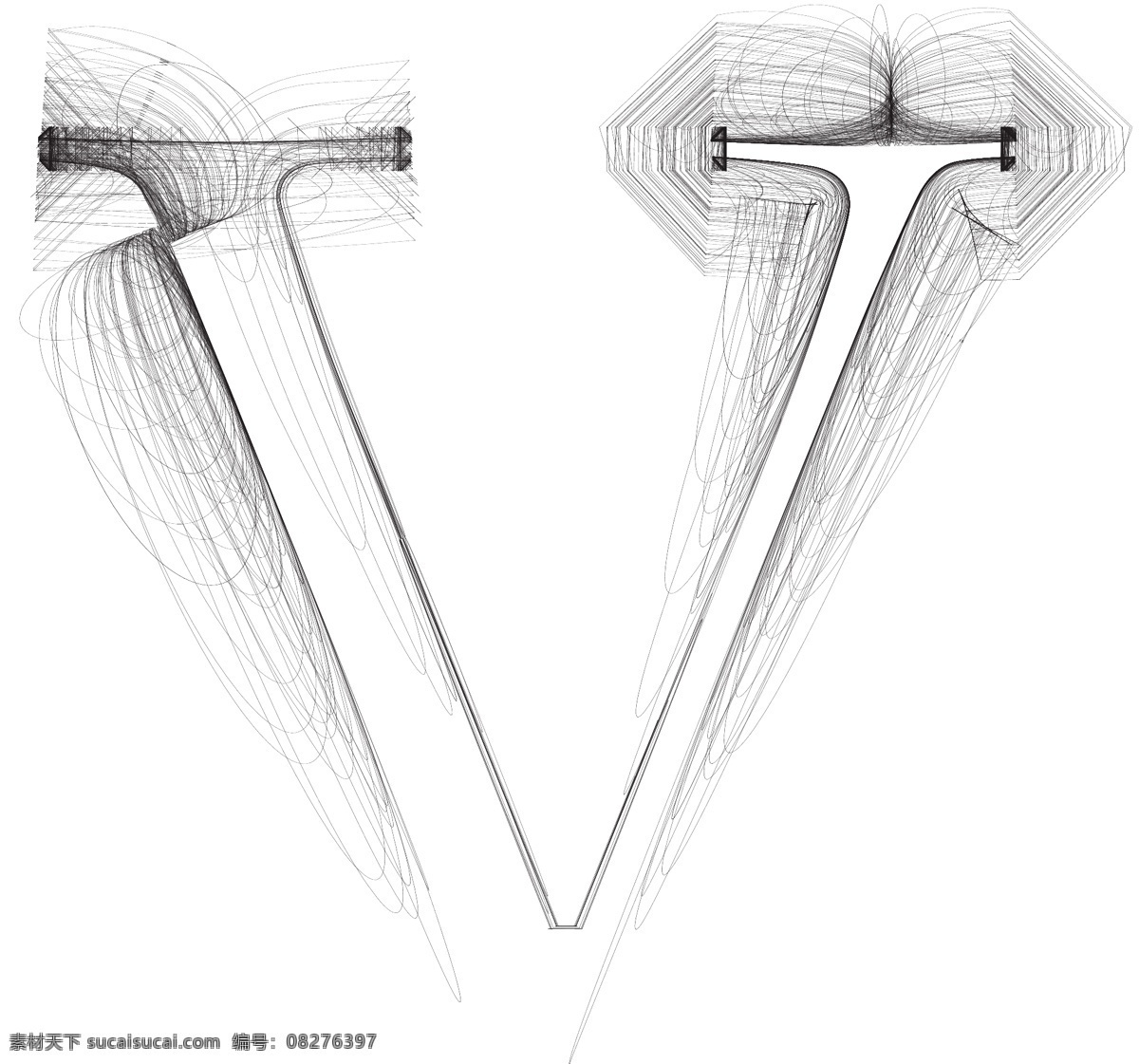 手绘 插画 矢量 字体 字母 v 矢量图 其他矢量图