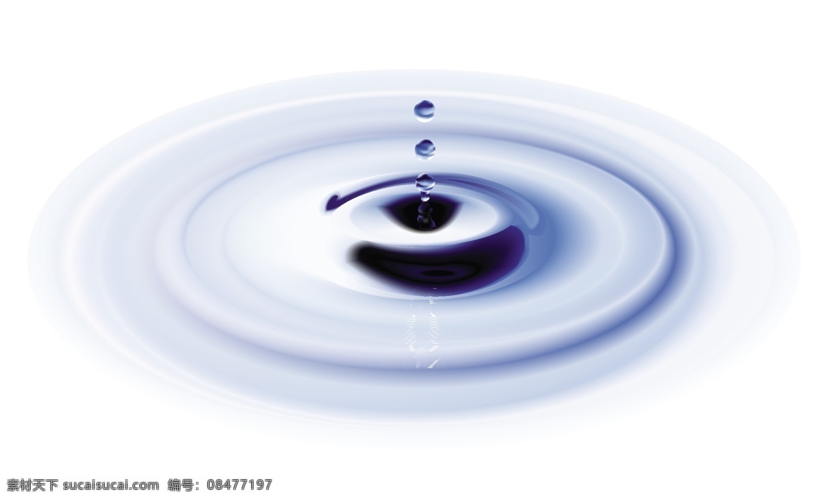 圆 运动 清洁 液体 现实的 水的涟漪 白色