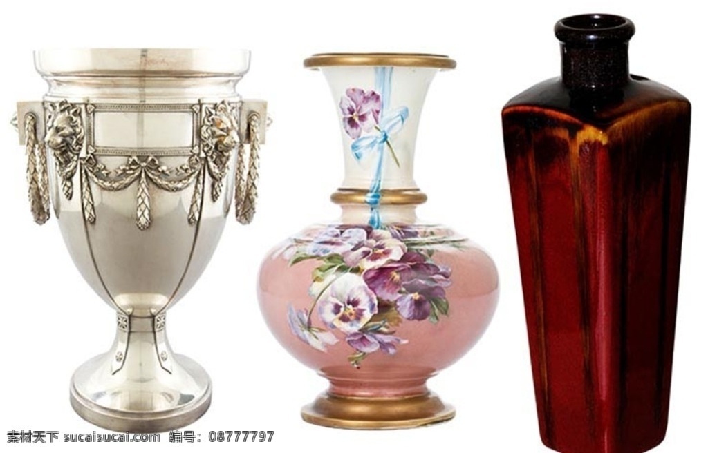 花瓶素材 陶瓷花瓶 花瓶样板 花瓶造型 花卉图案 立体花纹 陶瓷彩绘 欧式古典花瓶 饮料器皿 分层