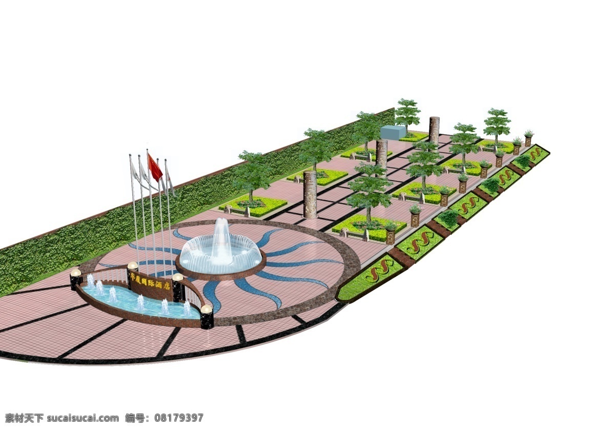 广场绿化 环境设计 景观设计 绿化 园林 园林设计 源文件 广场 模板下载 别墅绿化 装饰素材 园林景观设计