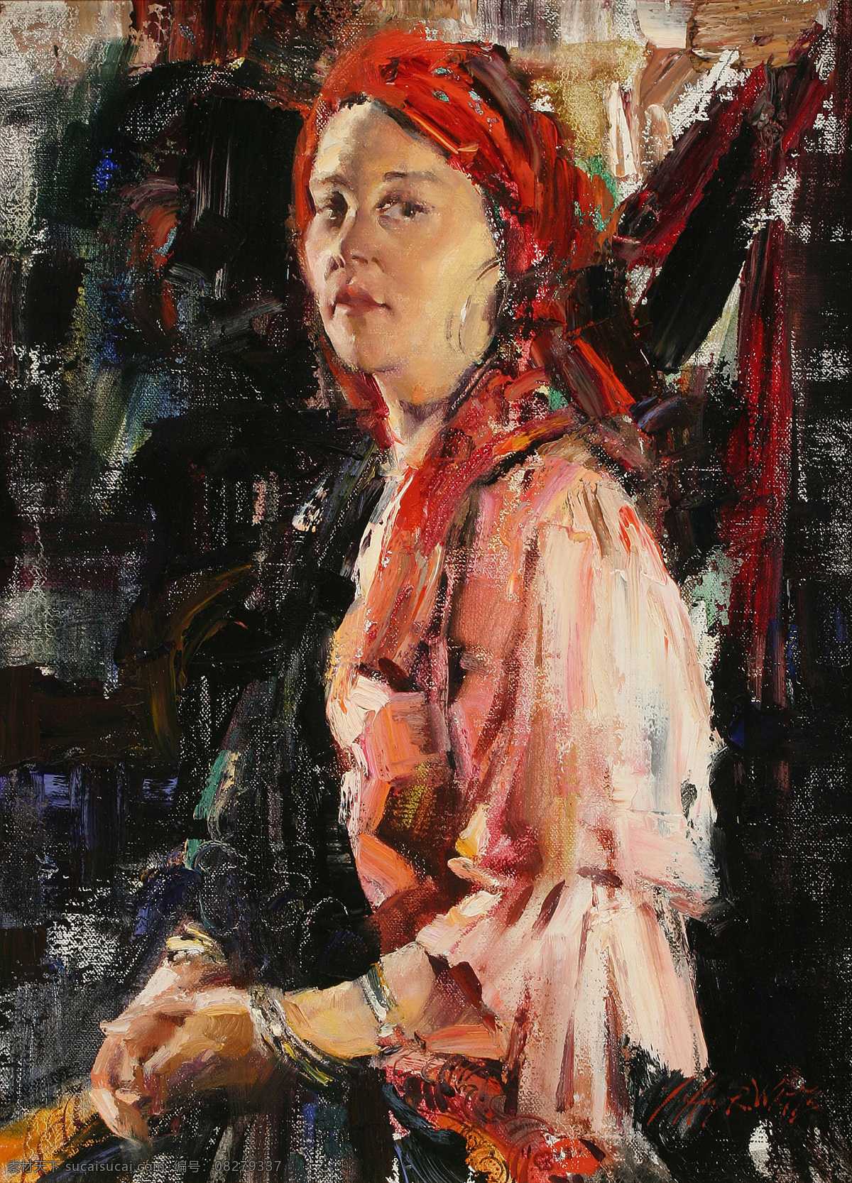 western 高清 西方 现代 人物 油画 国外 大师 油画作品 家居装饰素材