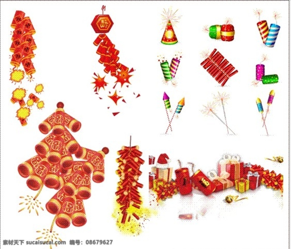 新年爆竹 爆竹 喜庆 新年 花炮 礼炮 烟花 新年礼品 新年礼炮 点燃的爆竹 红色爆竹 彩色爆竹 多彩爆竹 冲天炮 礼花 彩色艳丽爆竹 彩色烟花爆竹 分层 背景素材