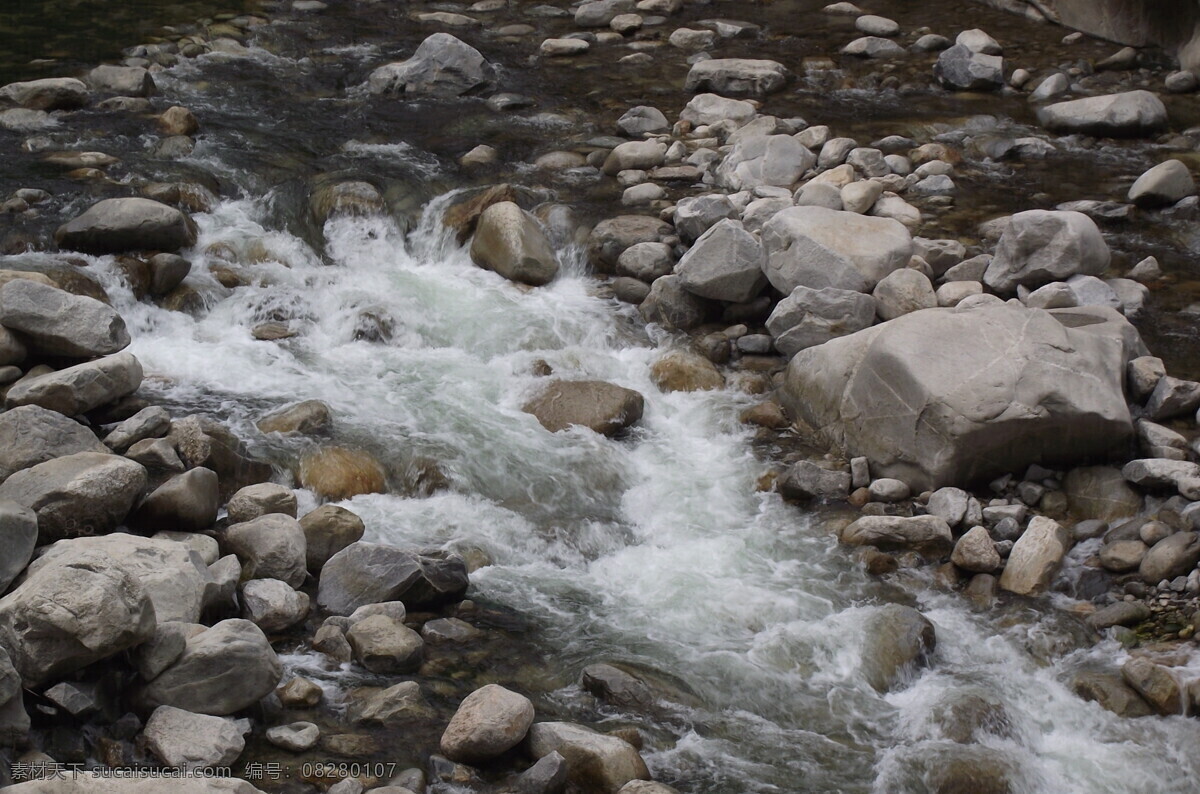 丰裕口风景 西安 丰裕口 山水 灰色