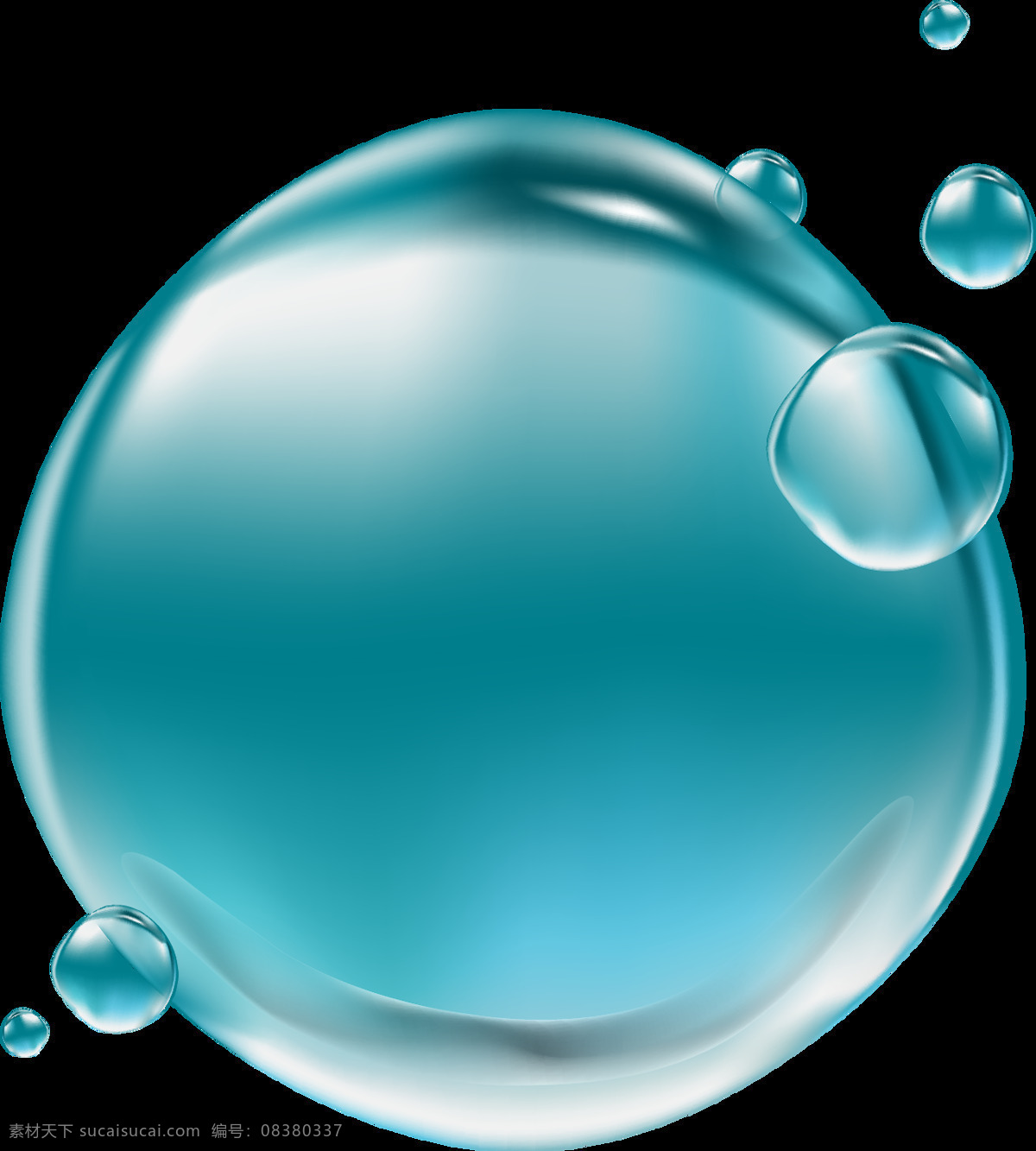 蓝色 纯净水 水珠 元素 png元素 公益广告 免抠元素 透明元素