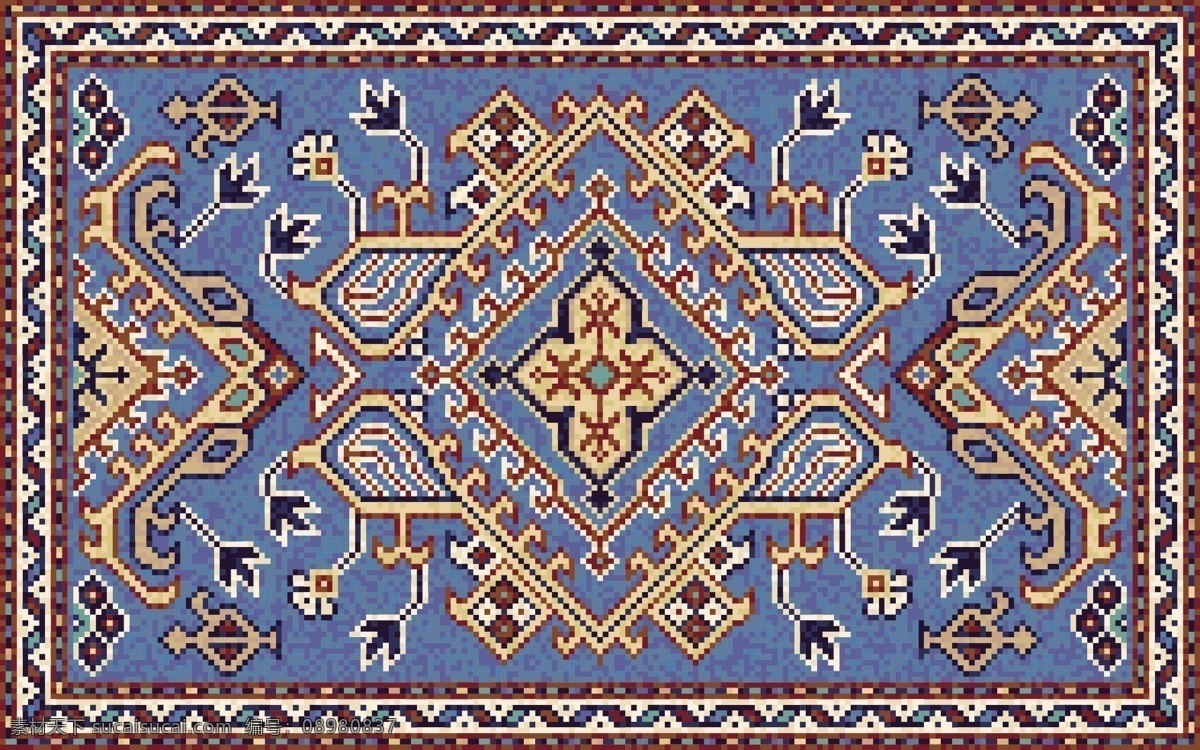 地毯图案 波西米亚 波西米亚地毯 印尼 巴东 异域风情 异域风 民族风 民族 精美印花 精美图案 印花 花样 绣样 绣花 颜色示意 绣样示意 针线 棉线 颜色