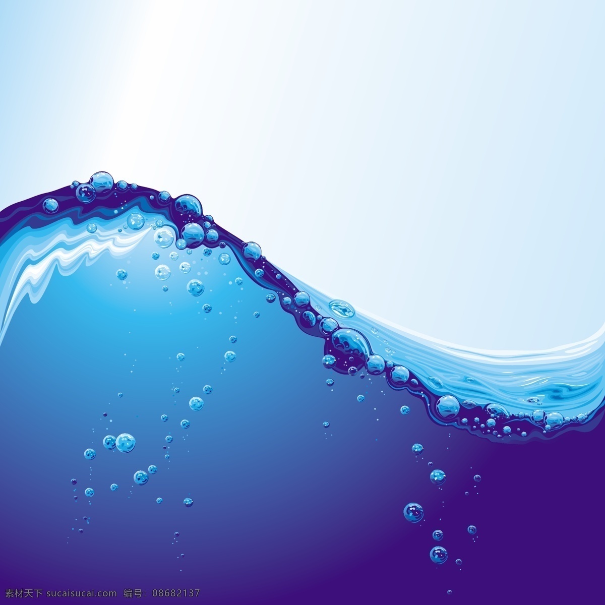 水珠背景 波浪背景 液体背景 海底背景 海水背景 水背景 蓝色液体背景 蓝色水背景 水泡背景 蓝色渐变背景 矢量波浪 波浪插画 手绘波浪 水液态 背景 底纹 边框 花纹 底纹边框 背景底纹