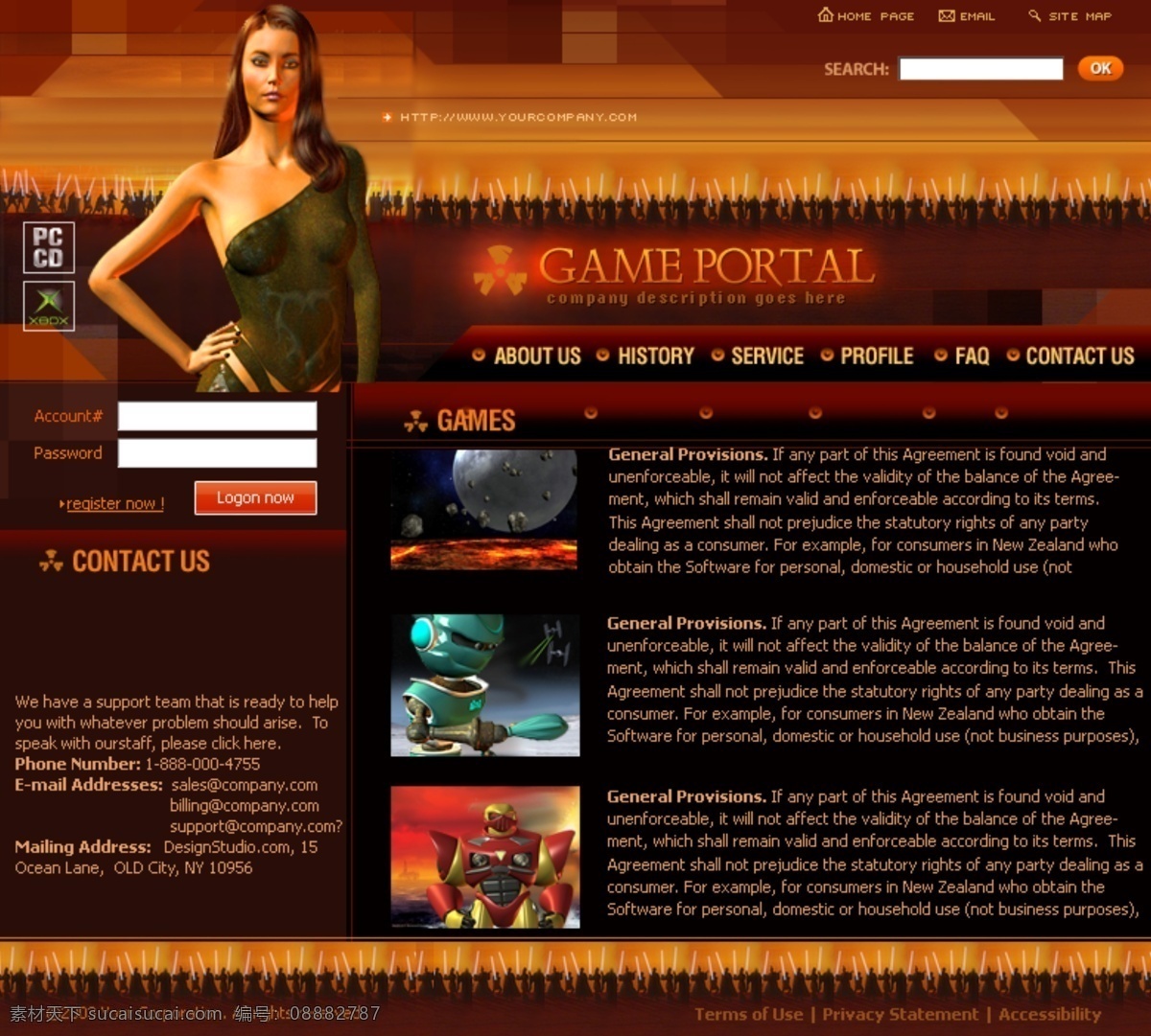 战争 游戏 介绍 网页模板 网页素材 网页代码