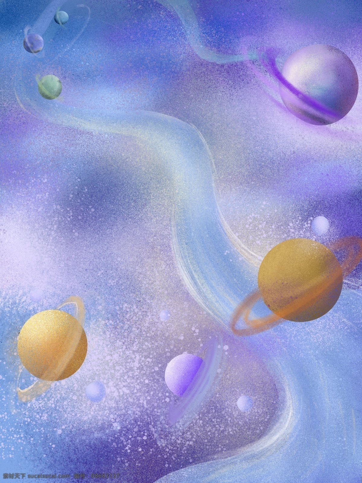 水彩 渐变 宇宙 星空 背景 图 广告 大气星空 放射背景 紫色渐变背景 蓝色背景 活动背景 大促背景 大气