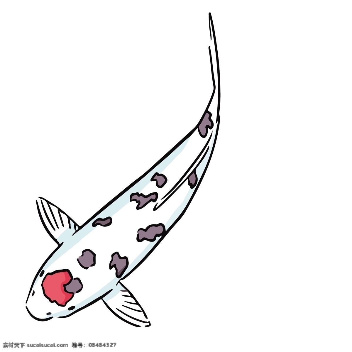 鲤鱼插画图案 风水鱼 中国风鲤鱼 鲤鱼绘画 鲤鱼插画 鲤鱼图案 中式鲤鱼 鱼类 风水装饰