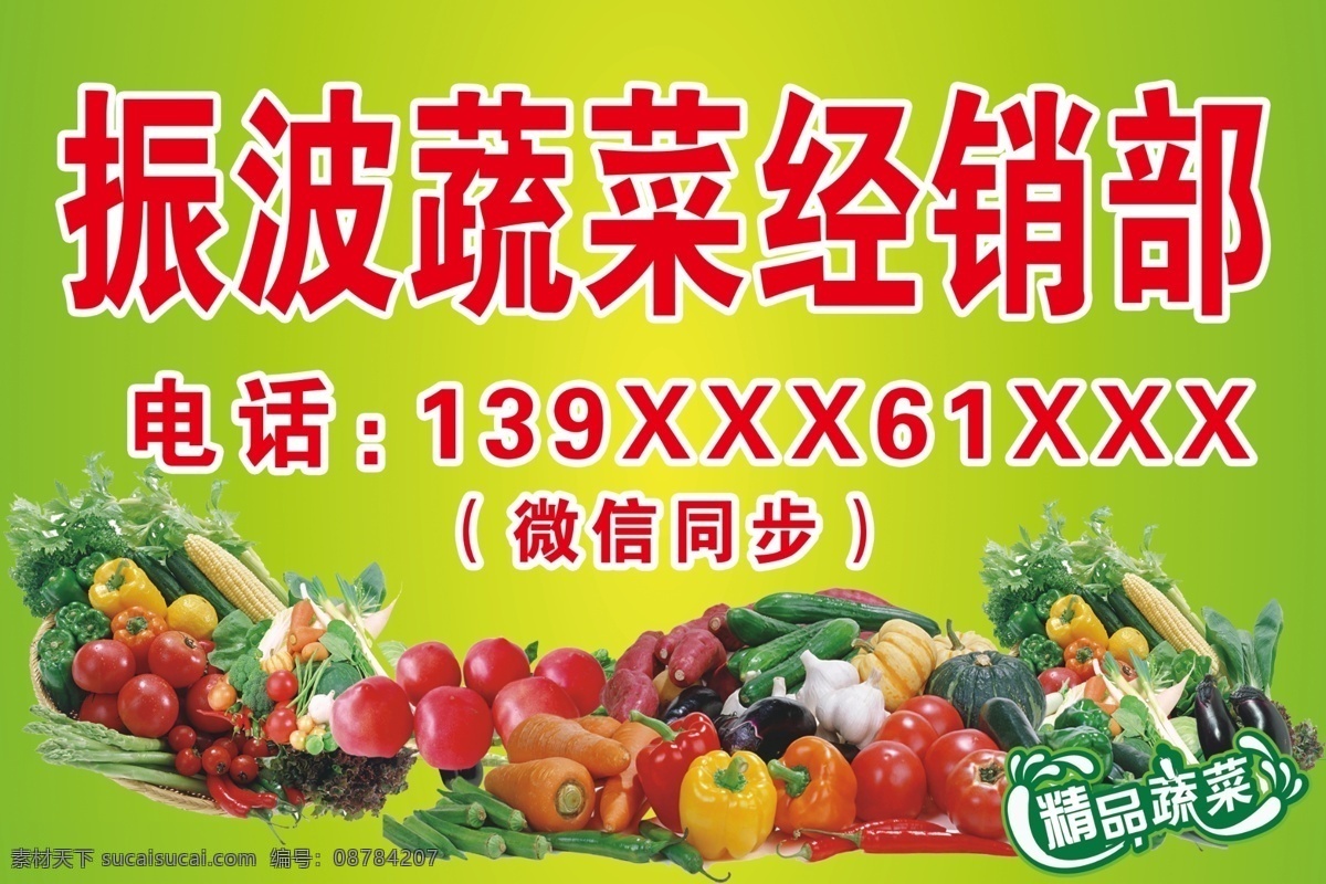 振 波 蔬菜 经销部 振波 展板 展架