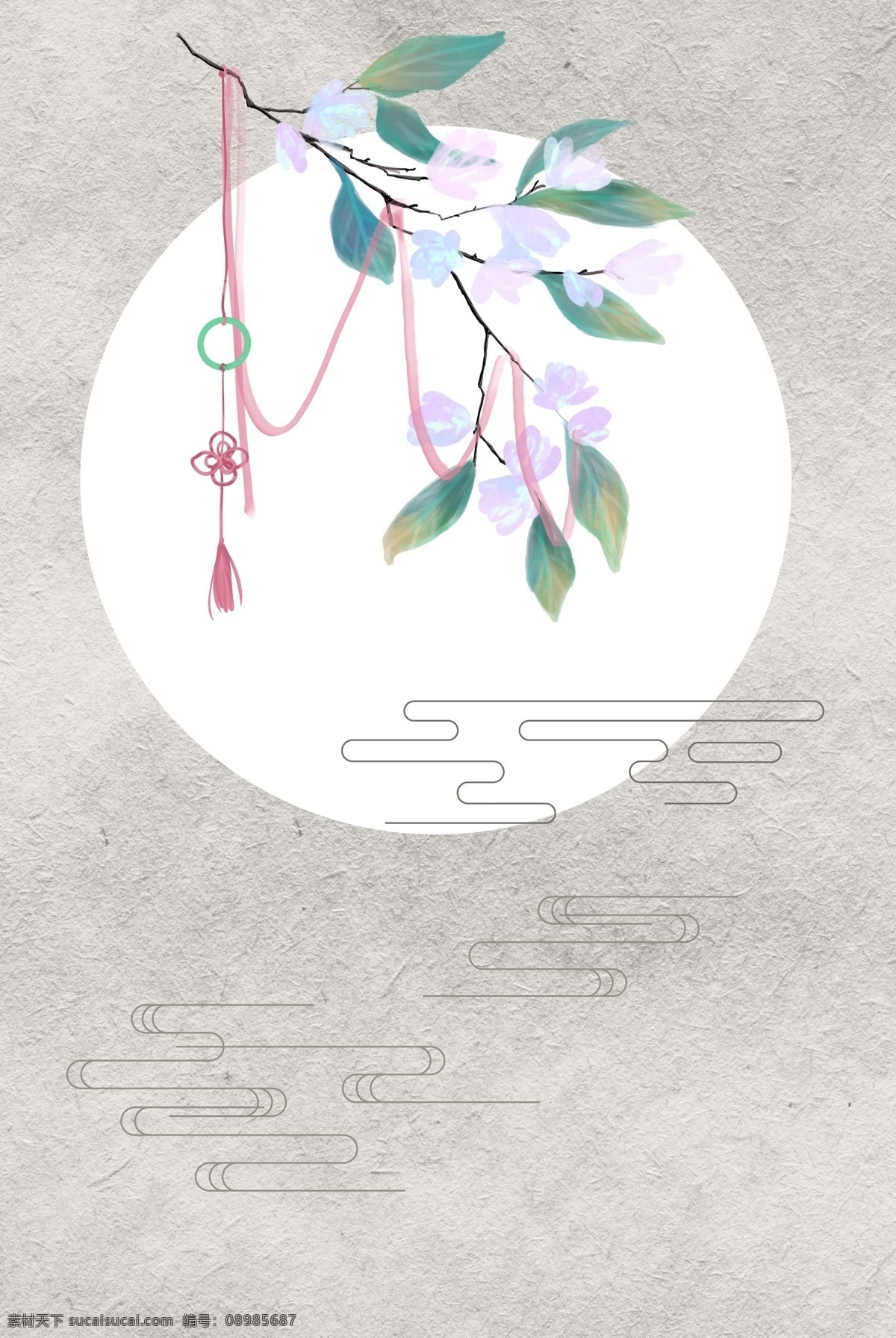 古典 中国 风 祥云 花卉 工笔画 背景 花朵 海报背景模板 传统海报 古风 中式海报背景 中国风