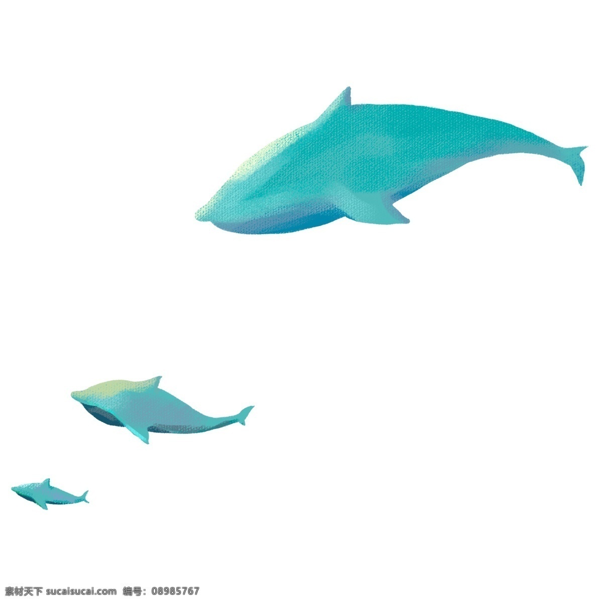 卡通 清新 蓝色 鲸鱼 透明 卡通元素 蓝色鲸鱼 动物 免抠元素 png元素