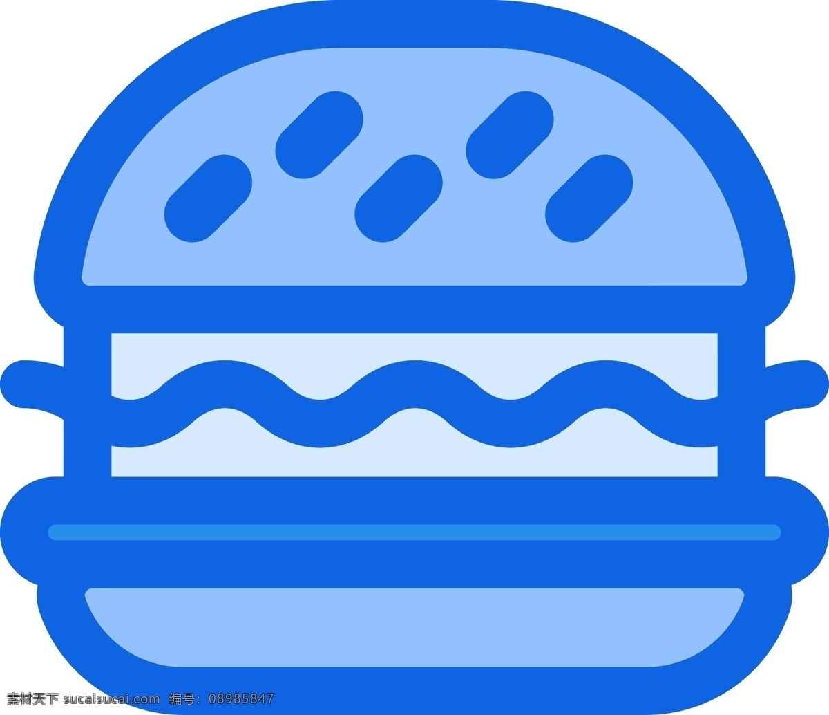 蓝色 美味 汉堡 图标 蓝色汉堡 美味汉堡