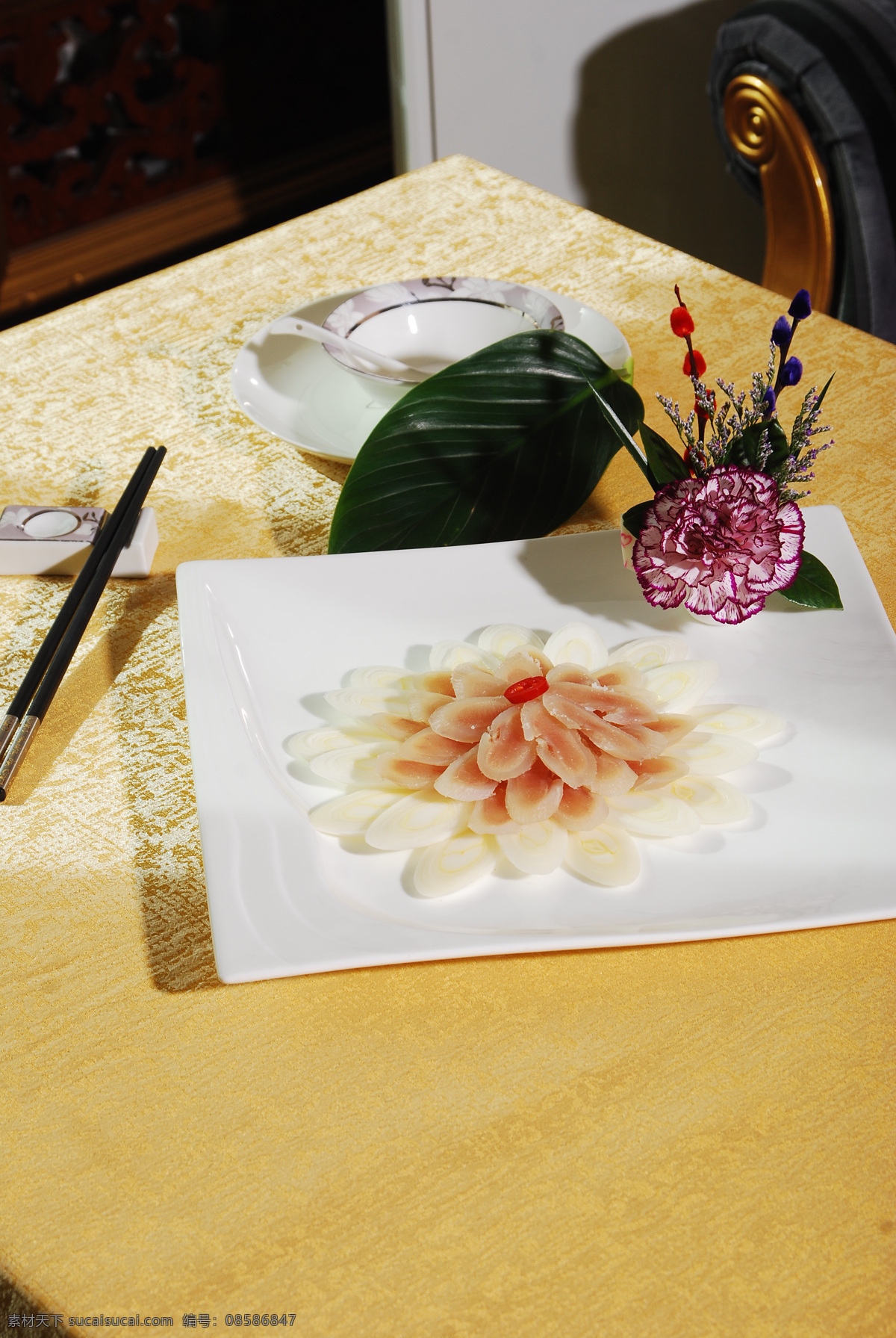 猪皮 菊花 白葱 莲花 卤菜 传统美食 餐饮美食