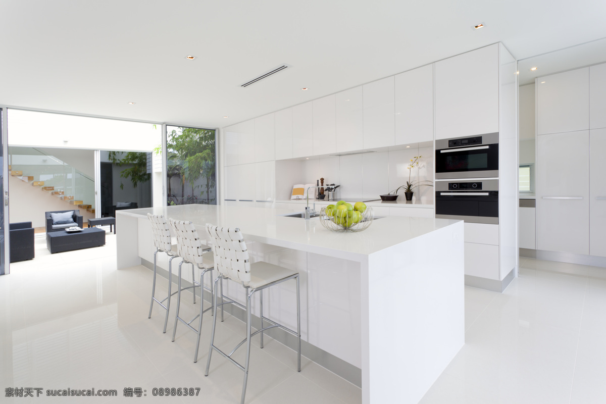 白色 系列 整体厨房 餐厅 厨房 装修 装饰 白色系列厨房 室内设计 厨房设计 敞开式厨房 环境家居