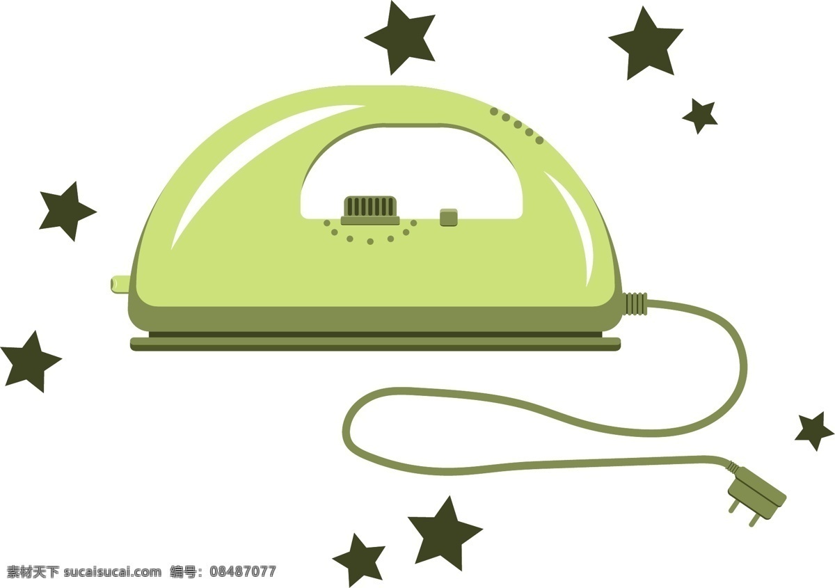 生活用品 家用电器 电熨斗 可爱卡通 绿色
