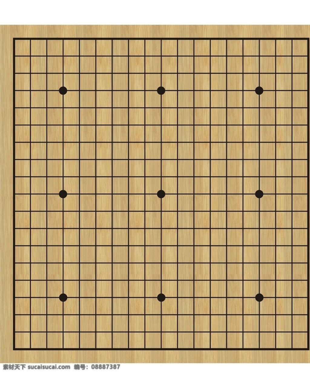 标准围棋盘 竹纹底 日式 传统文化 文化艺术 矢量