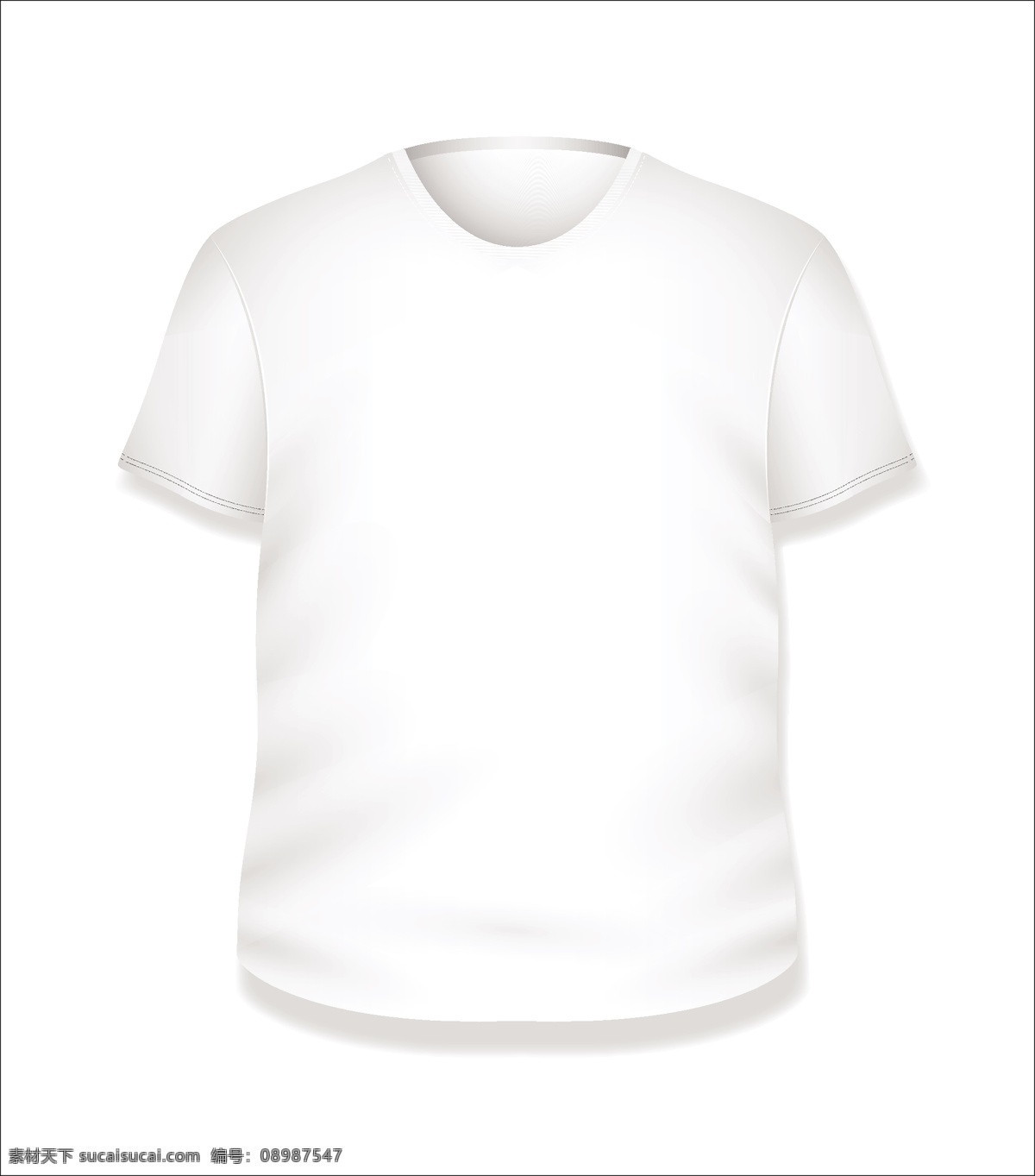 白色 t 恤 矢量 插画 模板