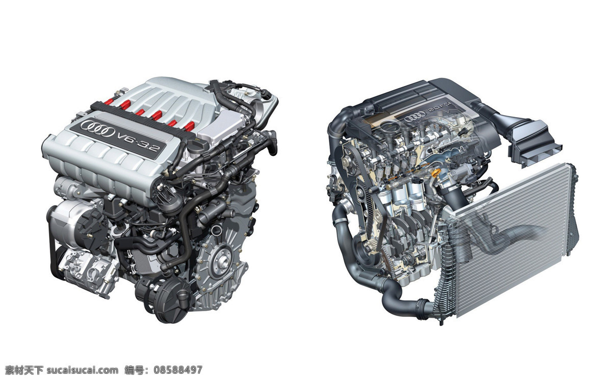 奥迪v6 32发动机 2发动机 奥迪 发动机 内部 结构 散热部件 3d 高清 3d设计 3d作品 设计图库